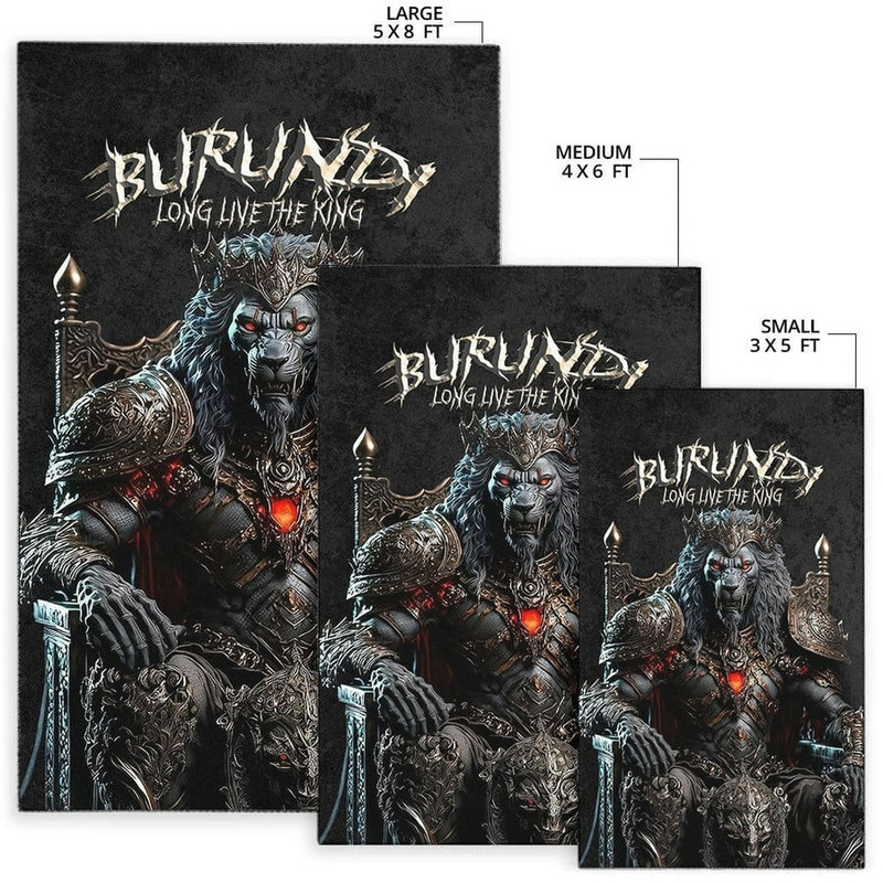 Custom Burundi Area Rug - King Lion, Africa Area Rugs For Home