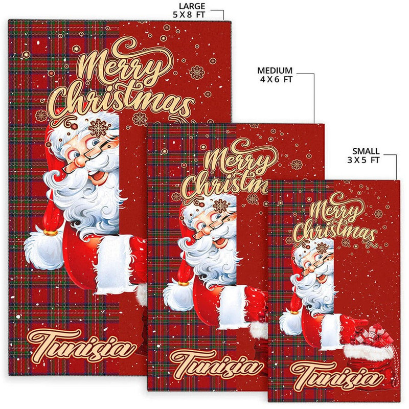 Tunisia Area Rug Santa Claus Merry Christmas You can Personalize Custom Text, Africa Area Rugs For Home