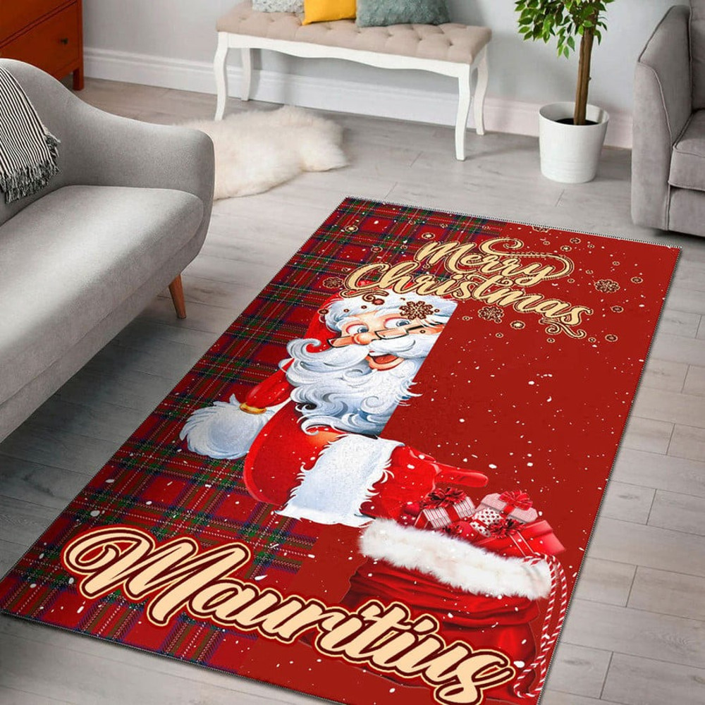Mauritius Area Rug Santa Claus Merry Christmas You can Personalize Custom Text, Africa Area Rugs For Home