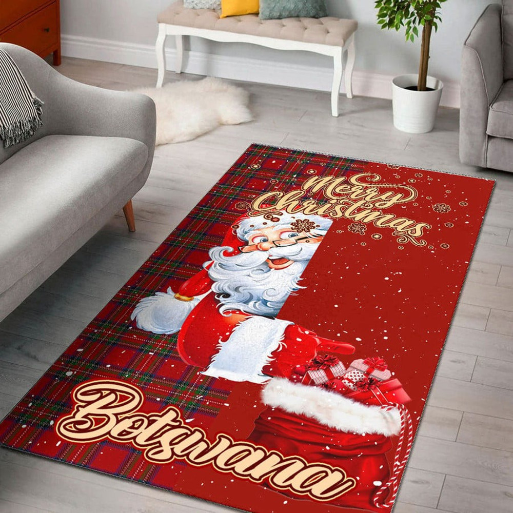 Botswana Area Rug Santa Claus Merry Christmas You can Personalize Custom Text, Africa Area Rugs For Home