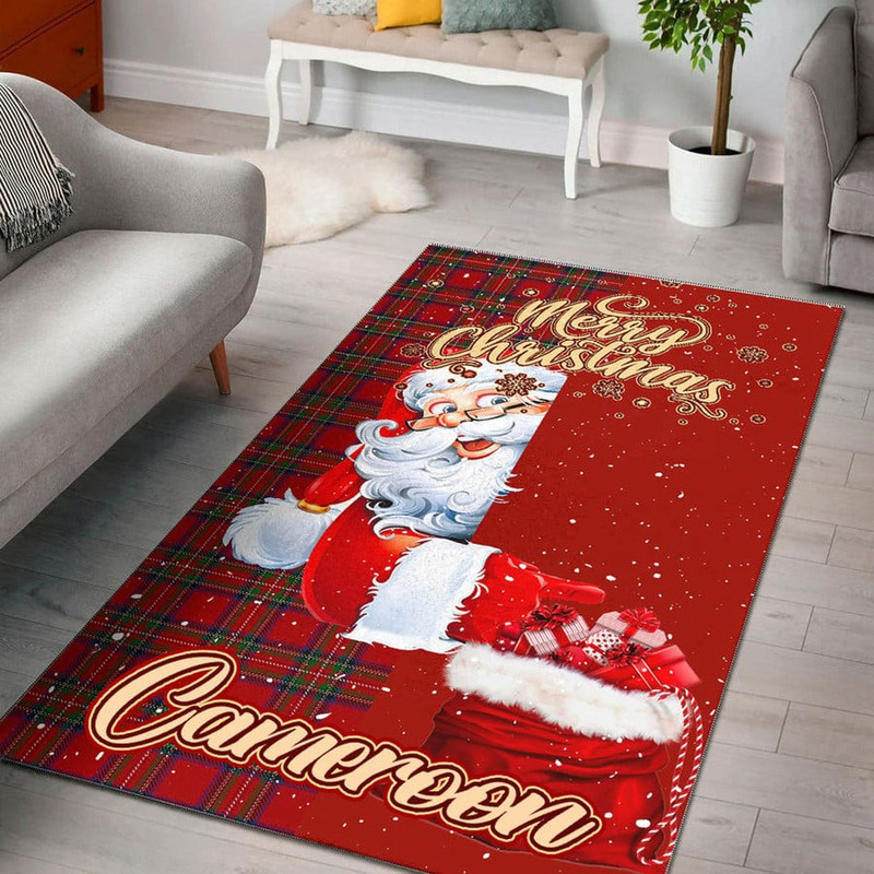 Cameroon Area Rug Santa Claus Merry Christmas You can Personalize Custom Text, Africa Area Rugs For Home