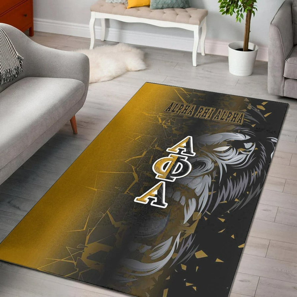 Alpha Phi Alpha Gorilla Broken Style Area Rug, Africa Area Rugs For Home