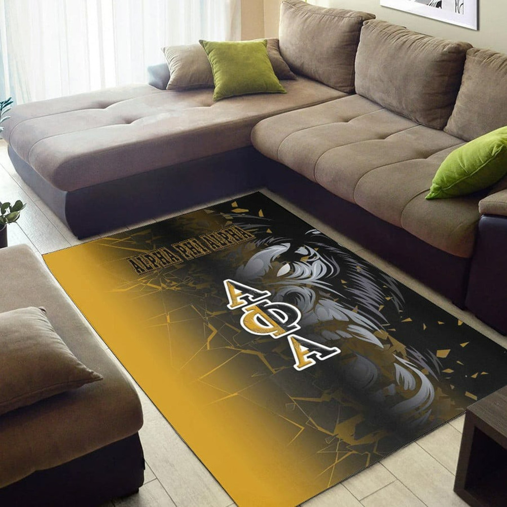 Alpha Phi Alpha Gorilla Broken Style Area Rug, Africa Area Rugs For Home