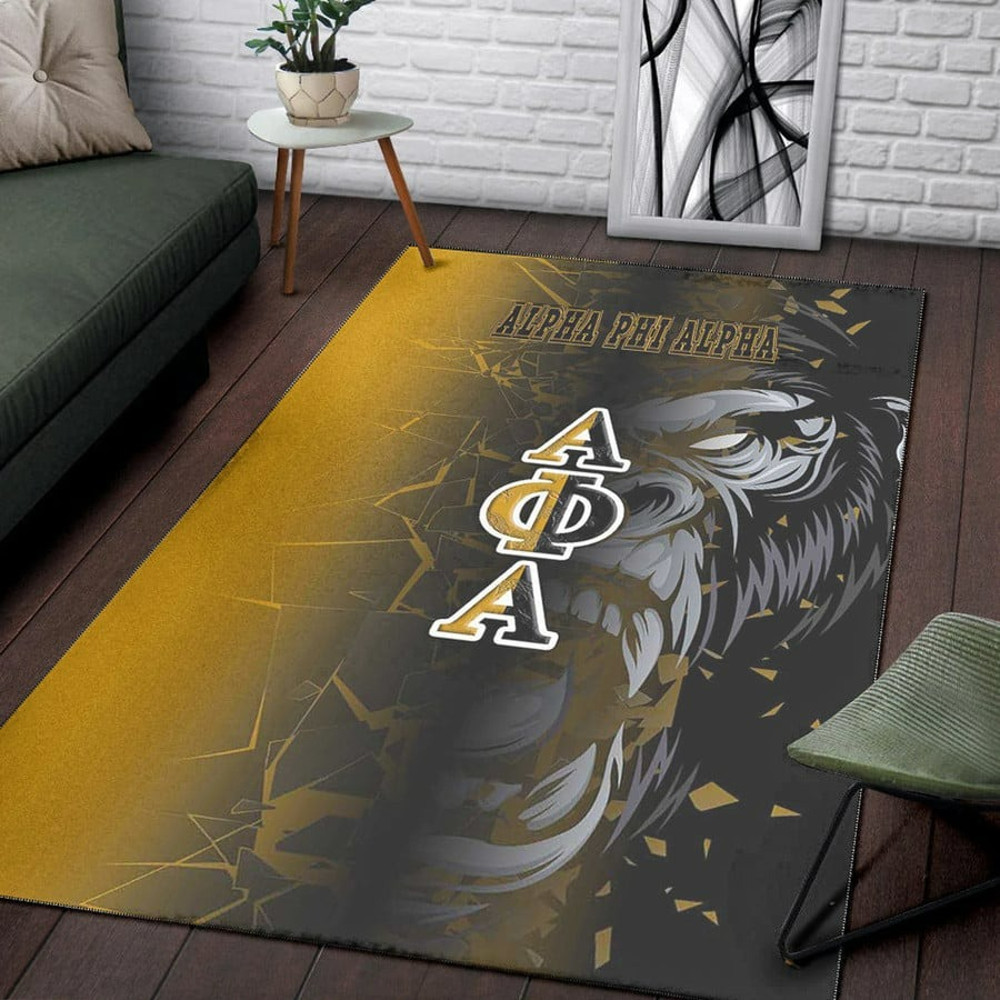 Alpha Phi Alpha Gorilla Broken Style Area Rug, Africa Area Rugs For Home