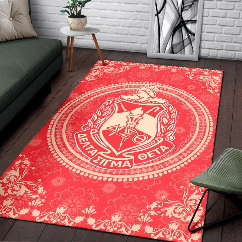 Delta Sigma Theta Floral Patern Area Rug, Africa Area Rugs For Home