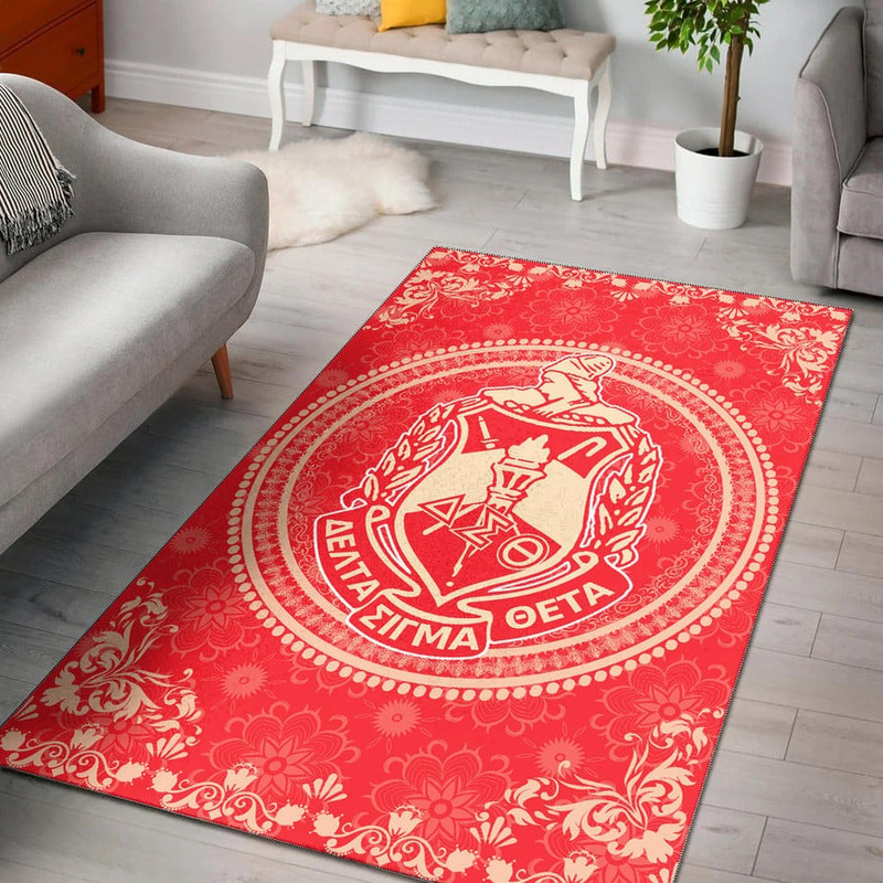 Delta Sigma Theta Floral Patern Area Rug, Africa Area Rugs For Home