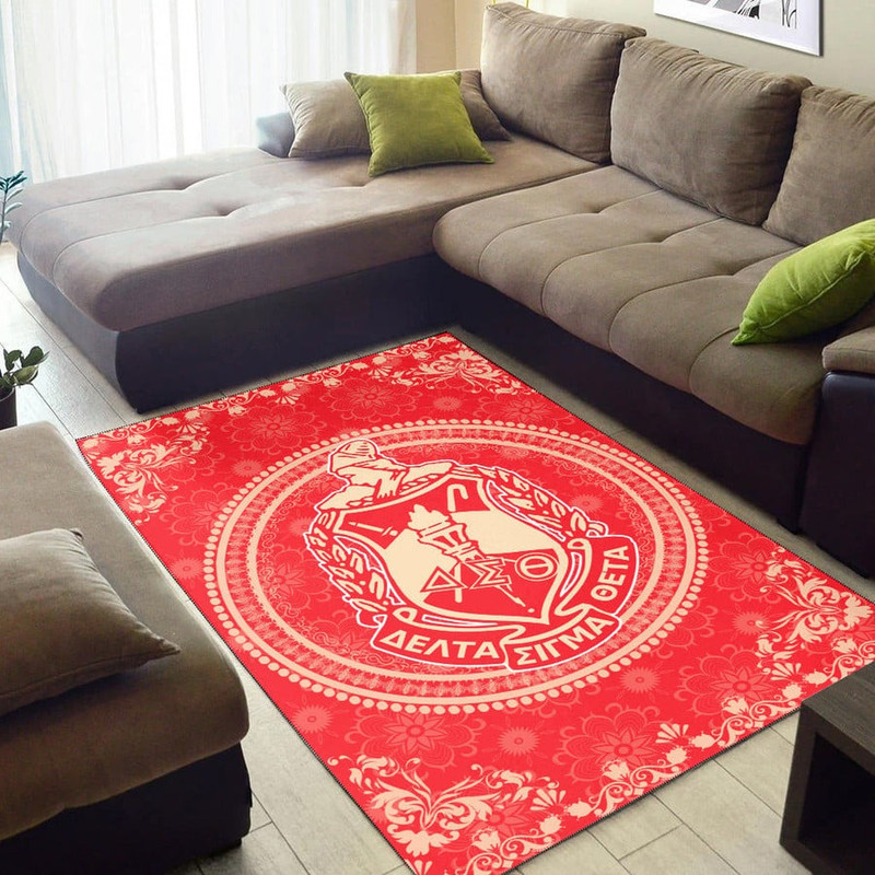Delta Sigma Theta Floral Patern Area Rug, Africa Area Rugs For Home