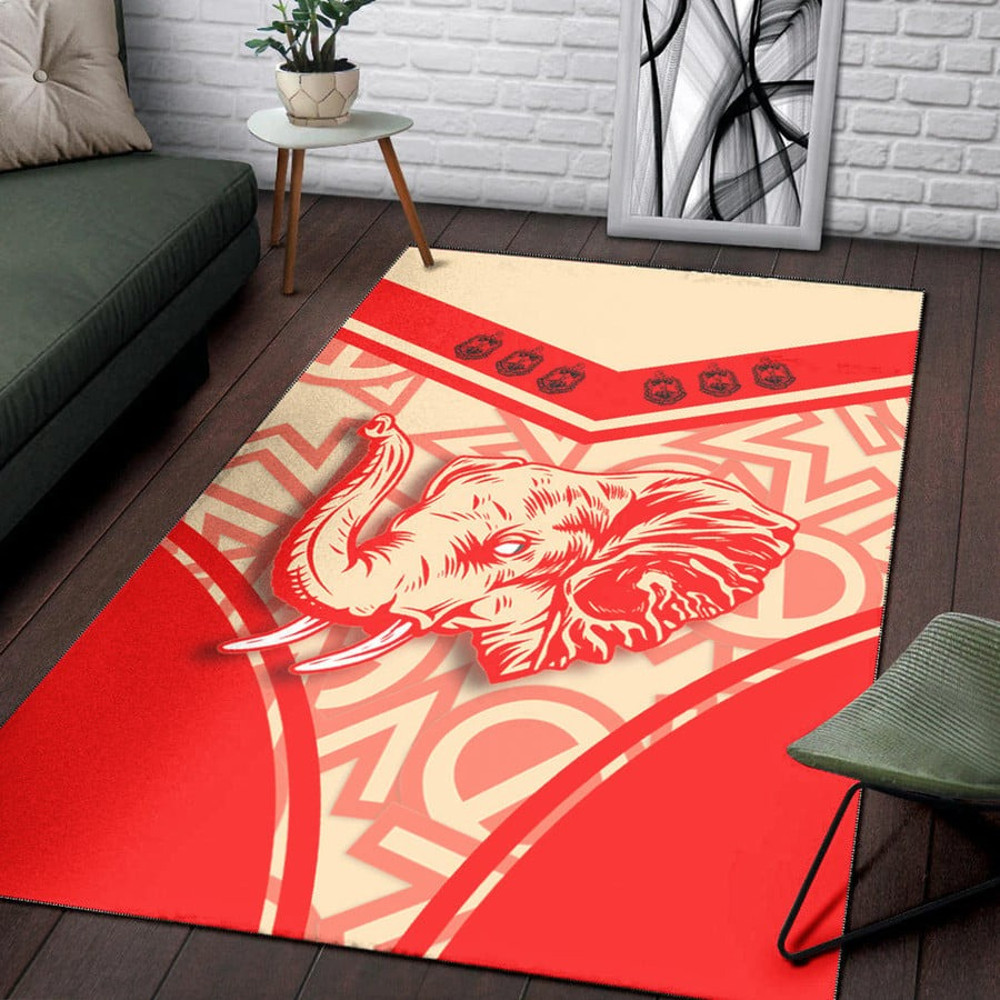 Area Rug Delta Sigma Theta Elephant Stylized, Africa Area Rugs For Home