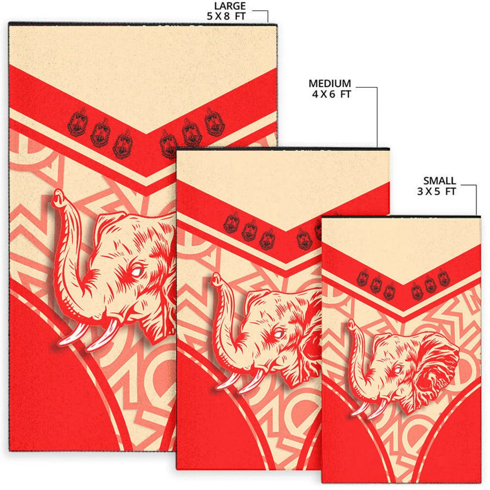 Area Rug Delta Sigma Theta Elephant Stylized, Africa Area Rugs For Home