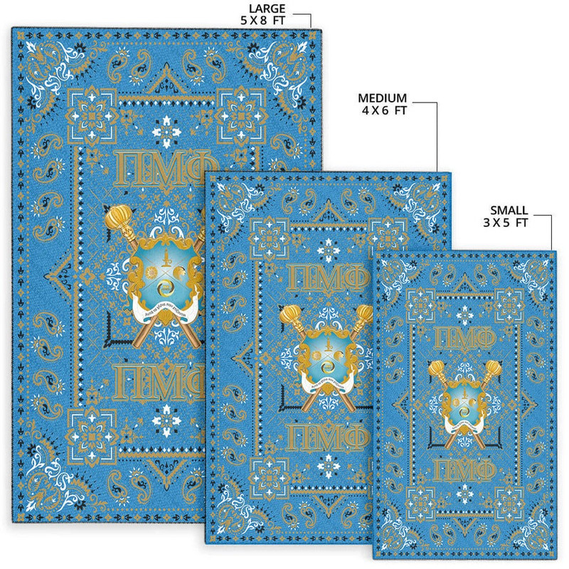 Pi Mu Phi Military Sorority Vintage Paisley Pattern, Africa Area Rugs For Home