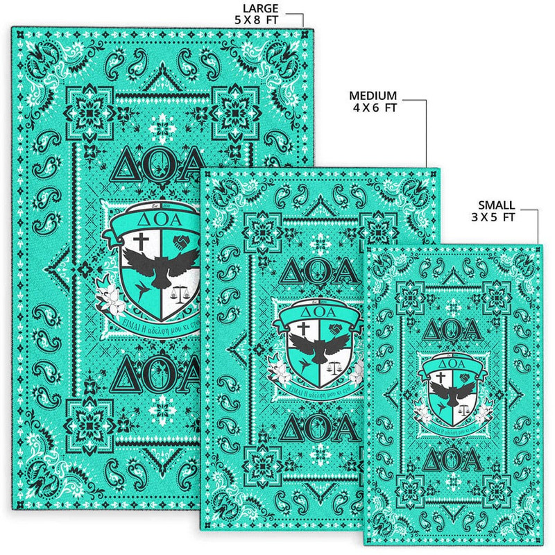Delta Omicron Alpha Military Sorority Vintage Paisley Pattern, Africa Area Rugs For Home