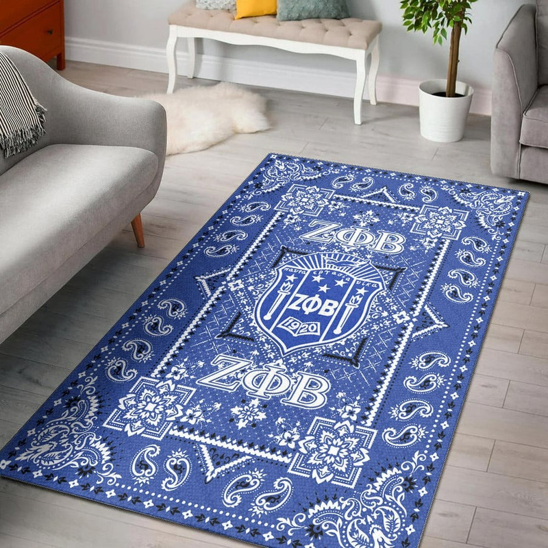 Zeta Phi Beta Sorority Vintage Paisley Pattern, Africa Area Rugs For Home