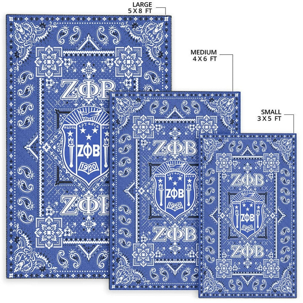 Zeta Phi Beta Sorority Vintage Paisley Pattern, Africa Area Rugs For Home