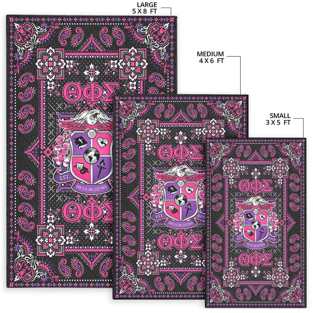 Theta Phi Sigma Christian Sorority Vintage Paisley Pattern, Africa Area Rugs For Home