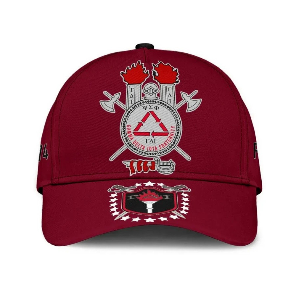 Gamma Delta Iota Fraternity Red Caps - Africa Caps For Men Women