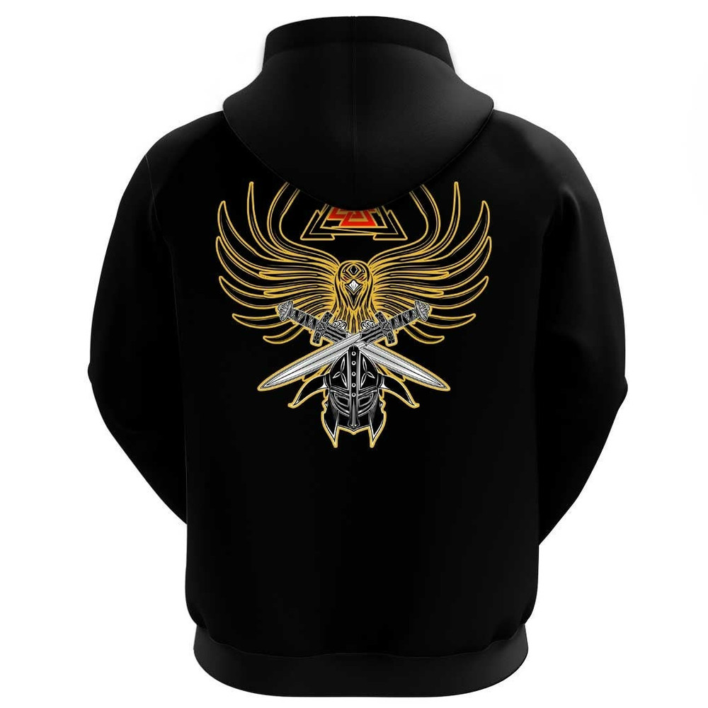 Viking A Helmet Of The And Two Swords Valknut Hoodie Viking Hoodie For Men Women