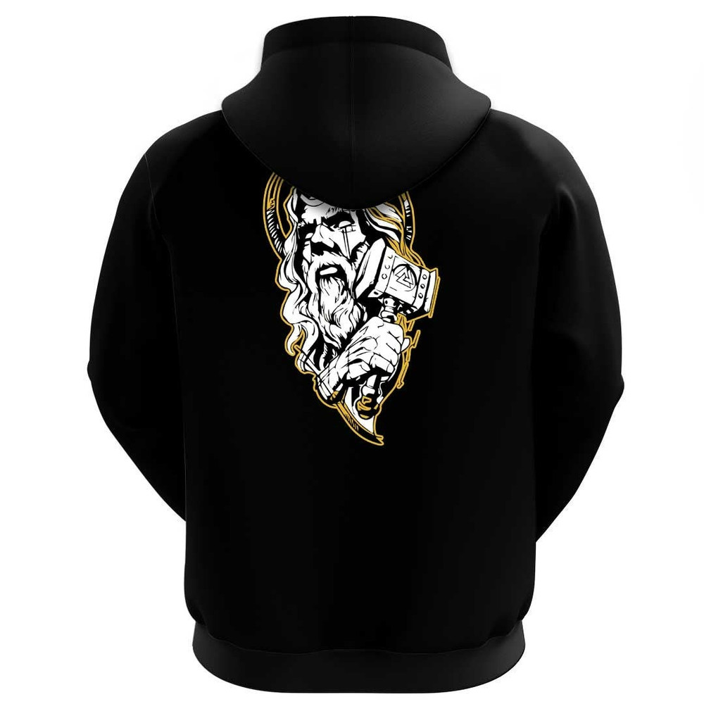 Viking A Nordic God Odin And His Hammer Hoodie Viking Hoodie For Men Women