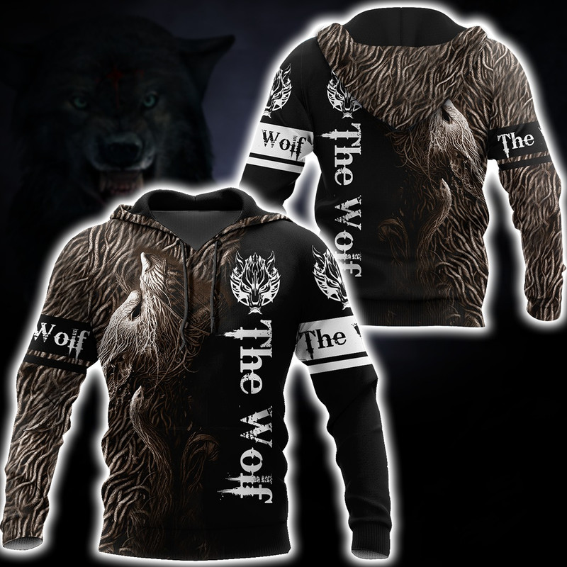 Fenrir Viking Wolf Hoodie Viking Hoodie For Men Women