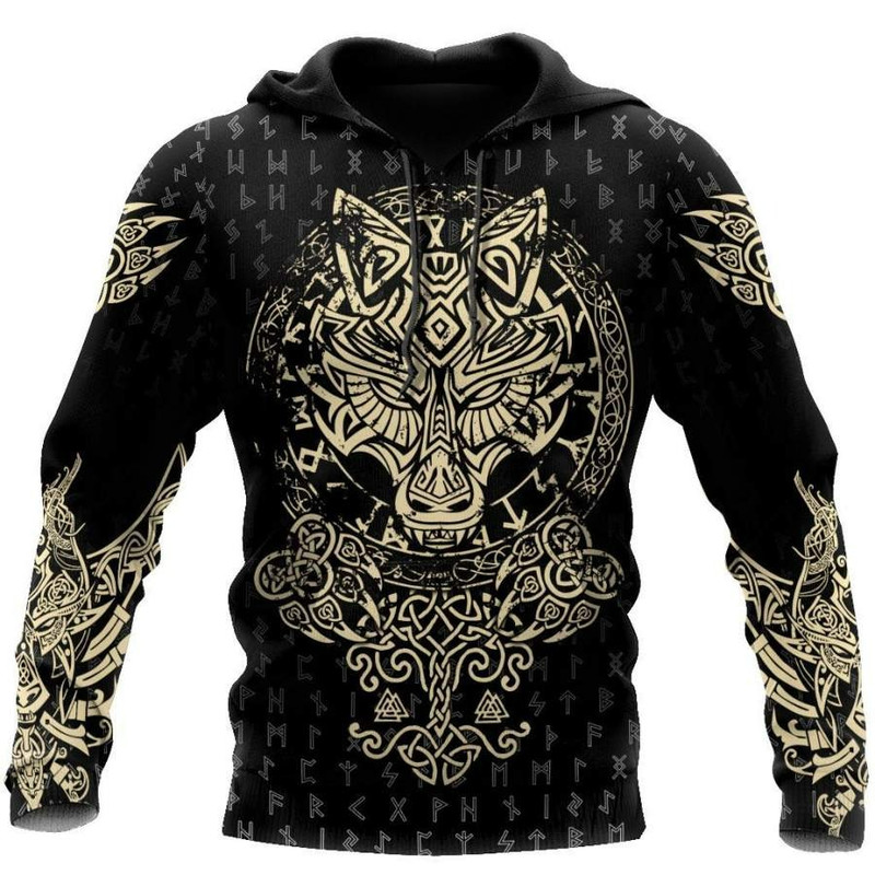 Viking Wolf Fenrir Hoodie Viking Hoodie For Men Women