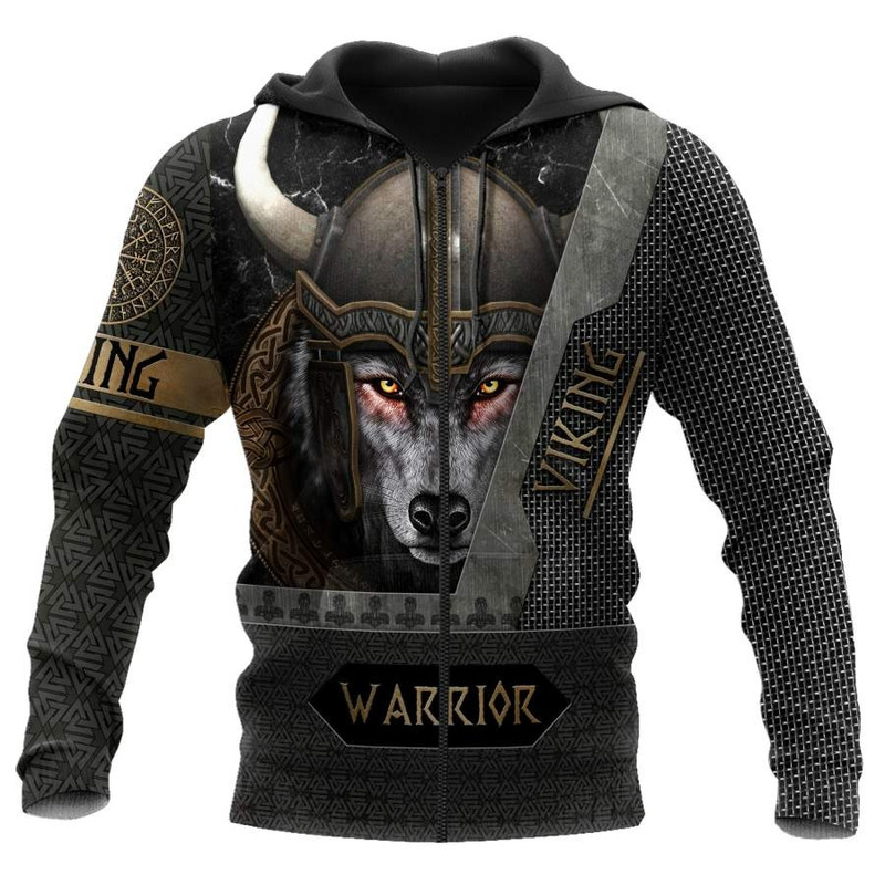 Viking Wolf Warrior Hoodie Viking Hoodie For Men Women
