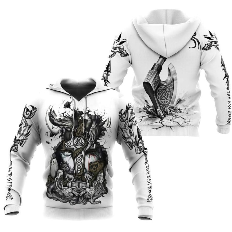 Viking Odin Hoodie Viking Hoodie For Men Women