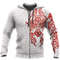 Red White Viking Tattoo Dragon Hoodie Viking Hoodie For Men Women
