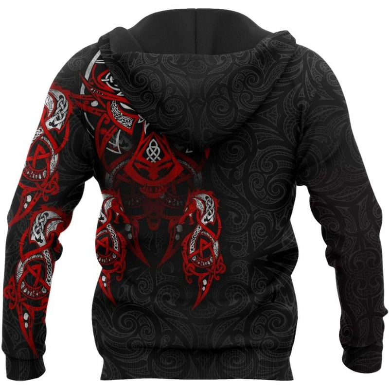 Viking Tattoo Dragon Hoodie Viking Hoodie For Men Women