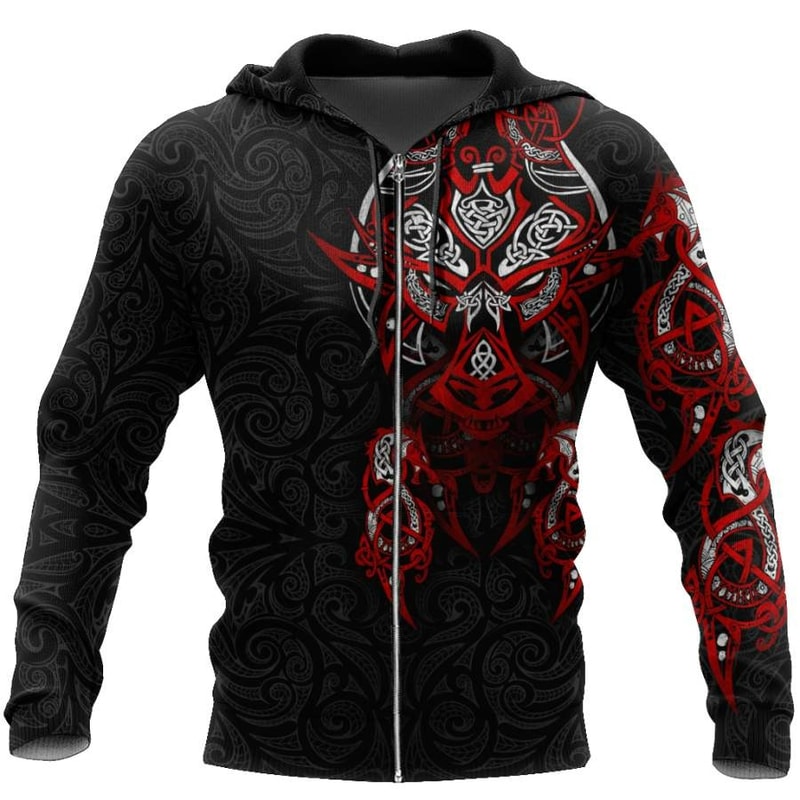 Viking Tattoo Dragon Hoodie Viking Hoodie For Men Women