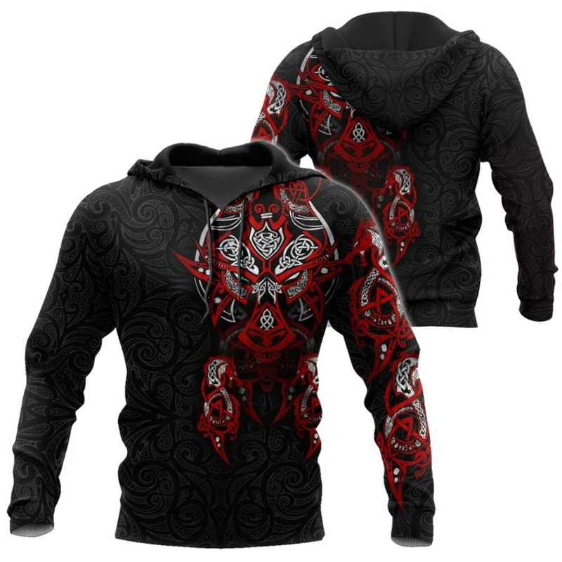 Viking Tattoo Dragon Hoodie Viking Hoodie For Men Women