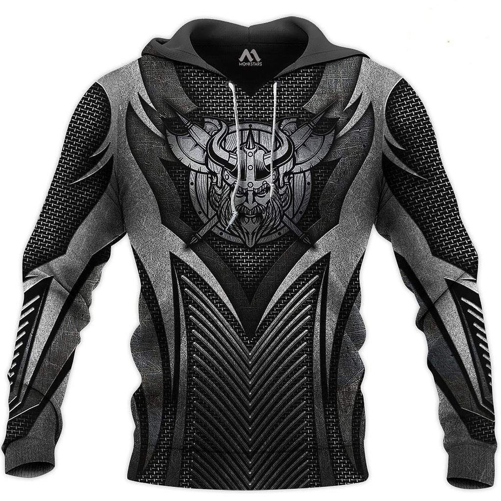 Viking Warrior Shield Hoodie Viking Hoodie For Men Women
