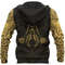 Gold Plated Odin Tattoo Style Hoodie Viking Hoodie For Men Women