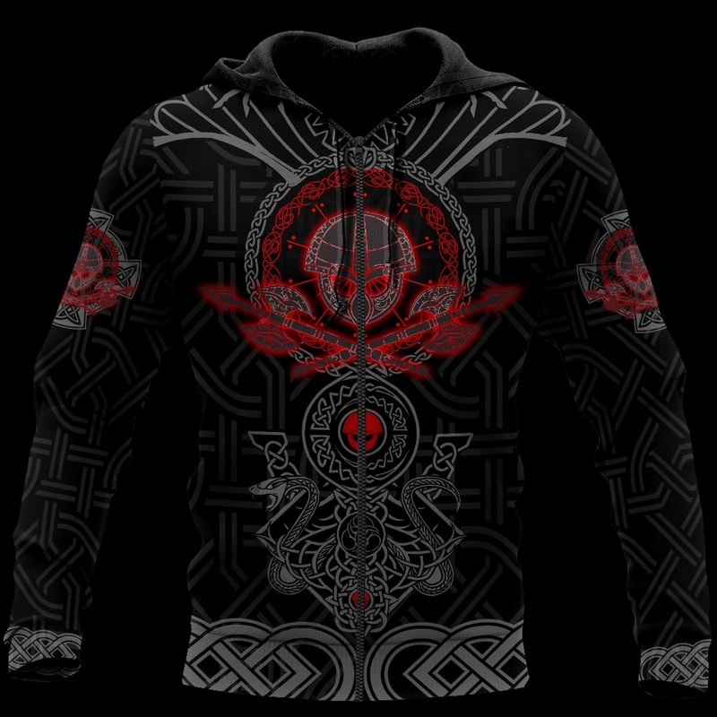 Valhalla Awaits Hoodie Viking Hoodie For Men Women