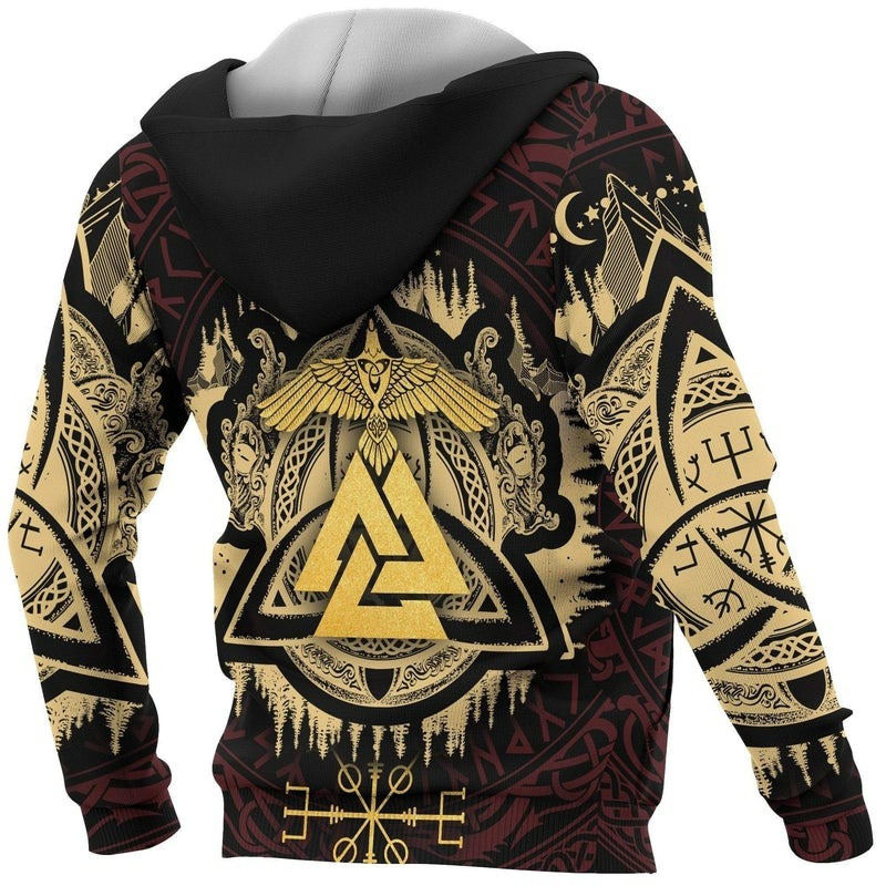 The Golden Valknut Hoodie Viking Hoodie For Men Women