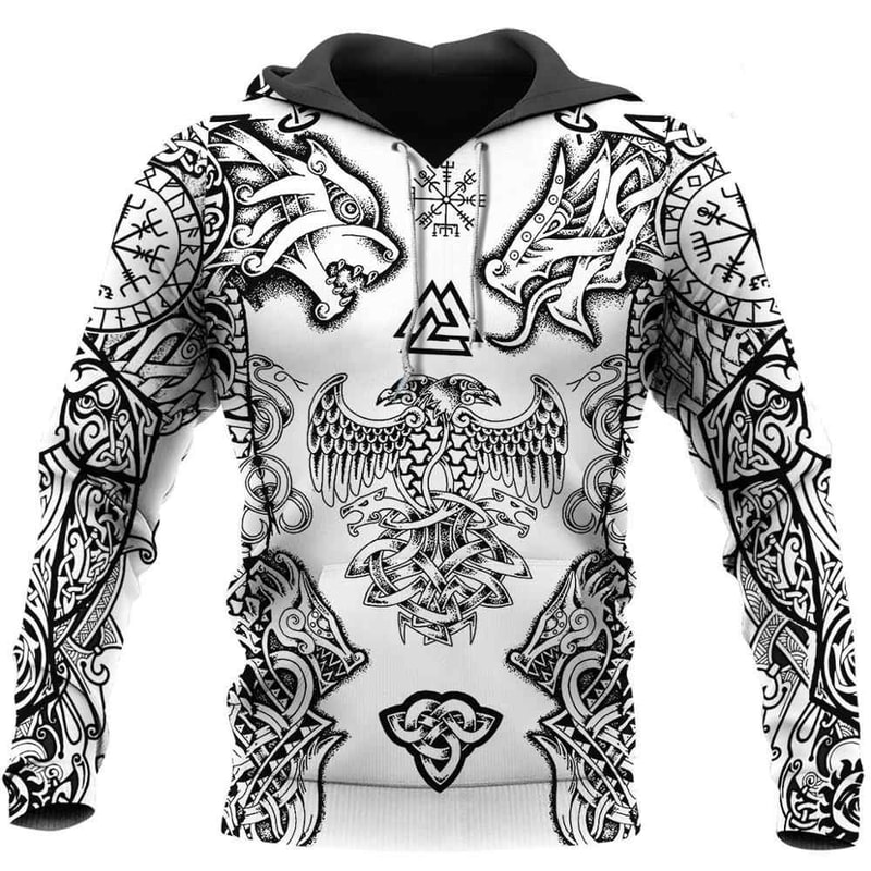 Viking Tattoo Art Hoodie Viking Hoodie For Men Women