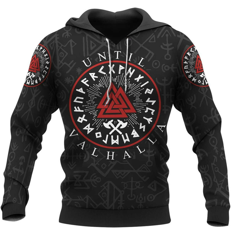 UNTIL VALHALLA Viking Hoodie For Men Women