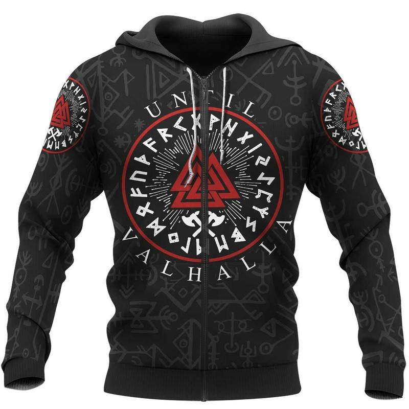 UNTIL VALHALLA Viking Hoodie For Men Women