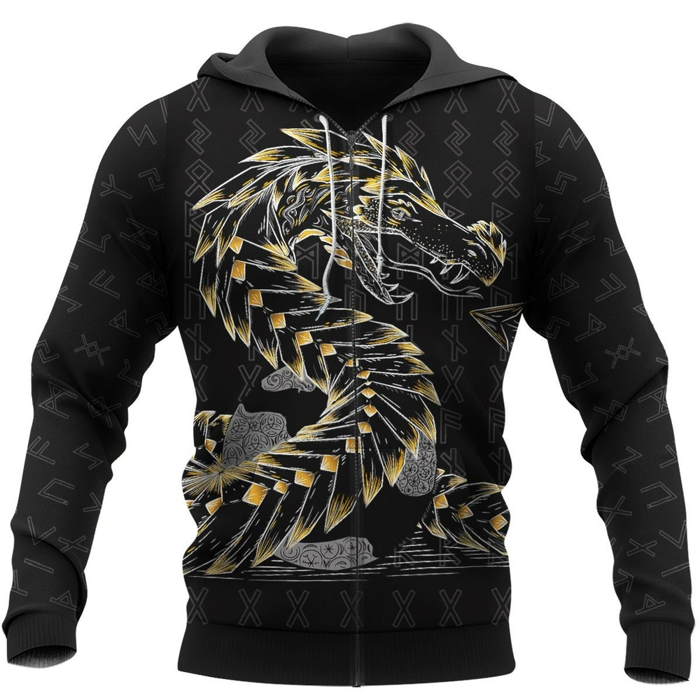 ODIN AND JORMUNGANDR Viking Hoodie Viking Hoodie For Men Women