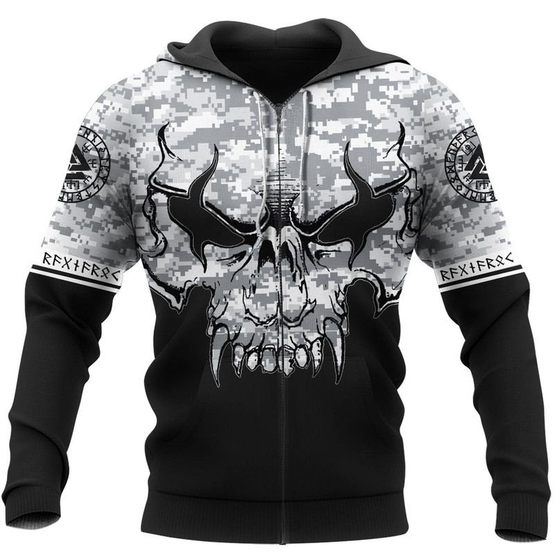 VIKING WITH CAMO Hoodie Viking Hoodie For Men Women