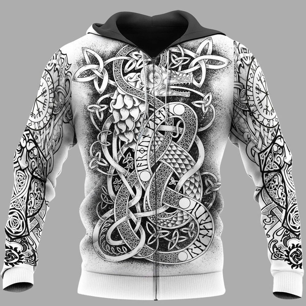 JORMUNGANDR Hoodie Viking Hoodie For Men Women