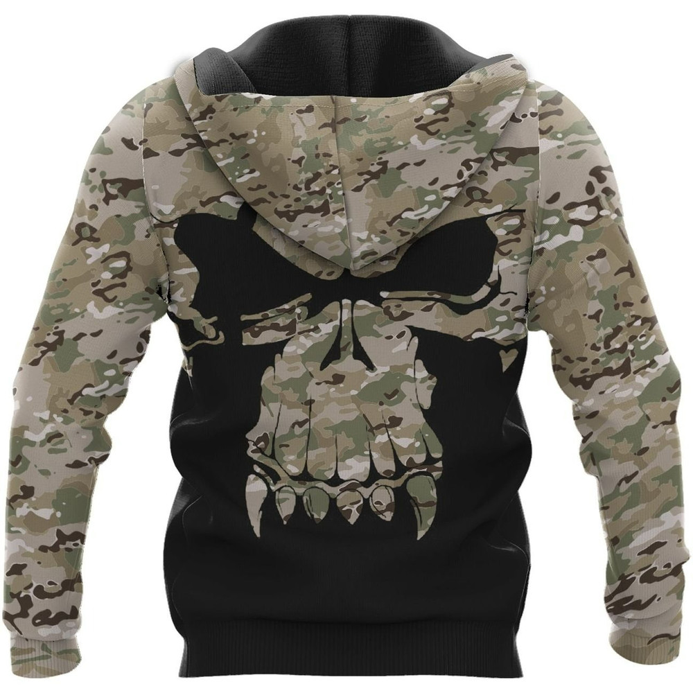 VALKNUT SKULL WITH CAMO Hoodie Viking Hoodie For Men Women