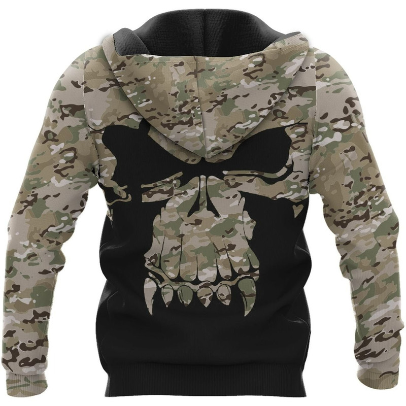 VALKNUT SKULL WITH CAMO Hoodie Viking Hoodie For Men Women