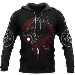 hati and skoll hoodie, viking hoodie for men women