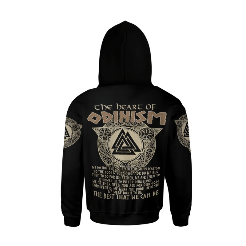 THE HEART OF ODINISM Hoodie Viking Hoodie For Men Women