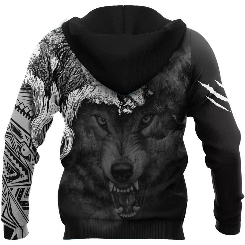 Wolf Spirit Tattoo Viking Hoodie Viking Hoodie For Men Women
