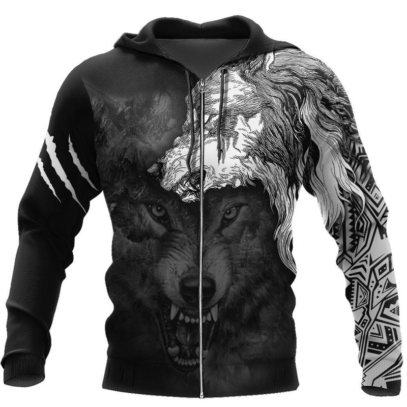 Wolf Spirit Tattoo Viking Hoodie Viking Hoodie For Men Women