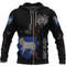Faroe Islands Flag and Map Zip Hoodie style Viking Geri  Freki Viking Hoodie For Men Women