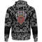 Barbarian Head With Cross Axe with Bandana Paisley Style Viking Hoodie For Men Women