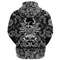 Bearded Warrior Skull With Crossed Axes with Bandana Paisley Style Viking Hoodie For Men Women