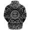 Contour Yggdrasil And Ouroboros In Ornamented Circles with Bandana Paisley Style Viking Hoodie For