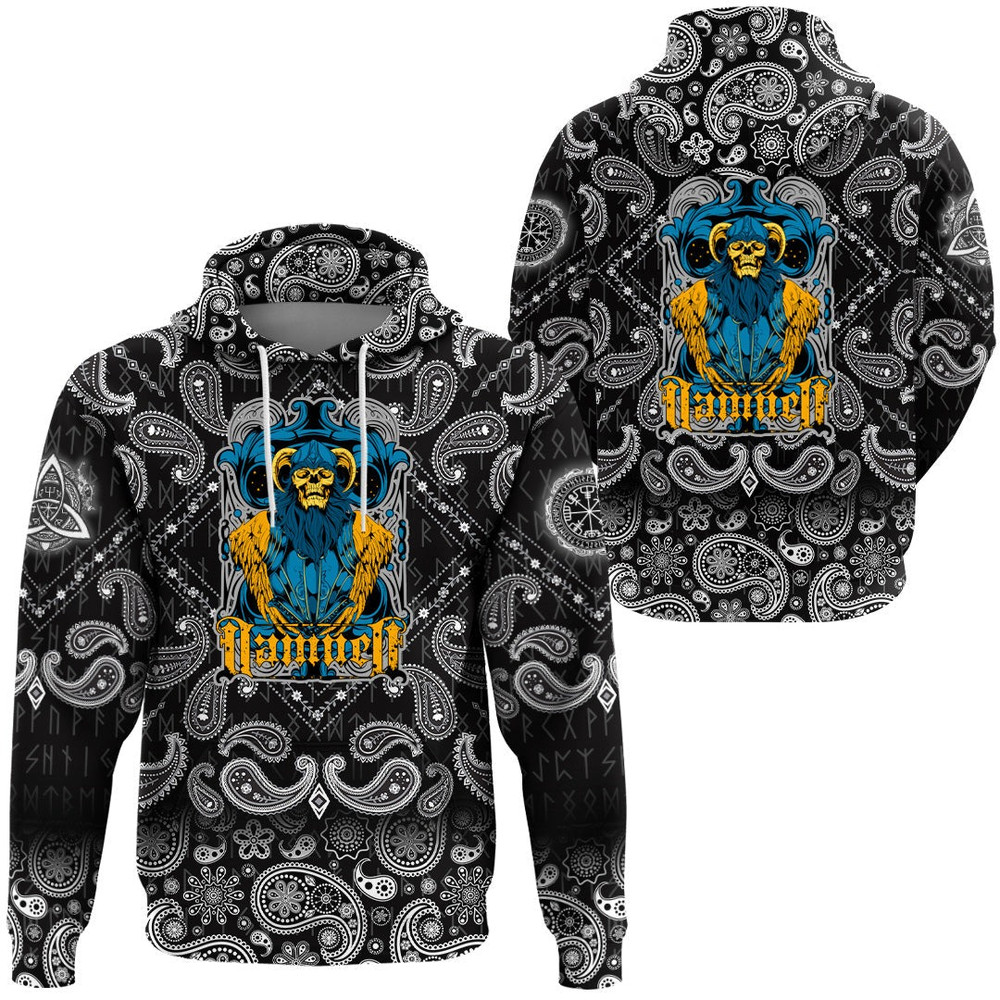 Damned with Bandana Paisley Style Viking Hoodie For Men Women
